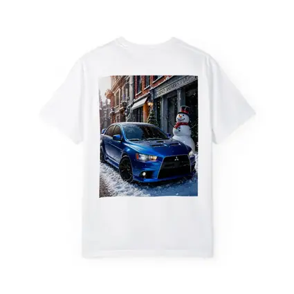 Mitsubishi Lancer Evolution Blue Winter Street