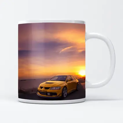 Mitsubishi Lancer Evolution Sunset Sky