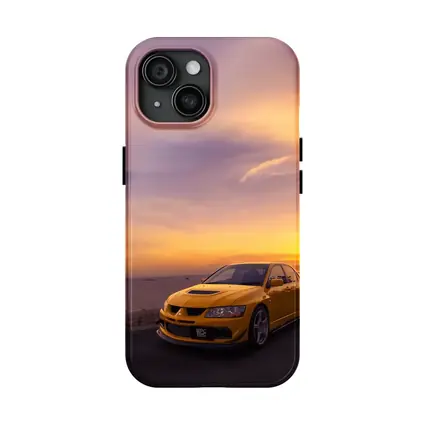 Mitsubishi Lancer Evolution Sunset Sky