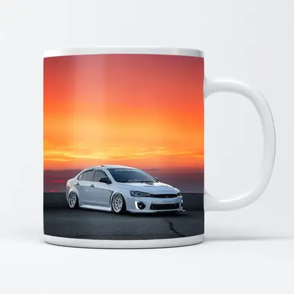 Mitsubishi Lancer Evo Slammed Sunset Sky