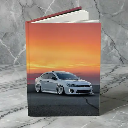 Mitsubishi Lancer Evo Slammed Sunset Sky