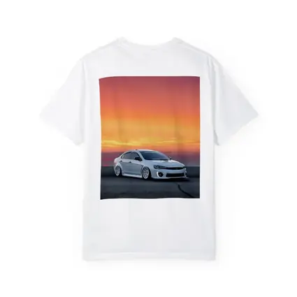 Mitsubishi Lancer Evo Slammed Sunset Sky