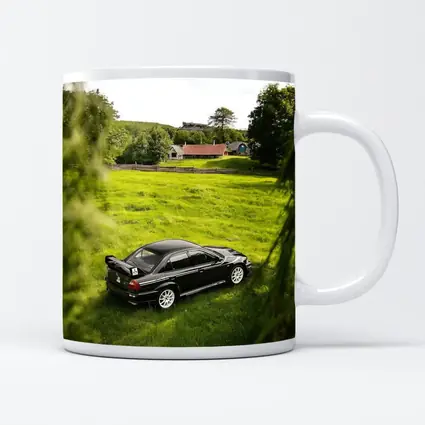 Mitsubishi Lancer Evolution Black Rural Countryside