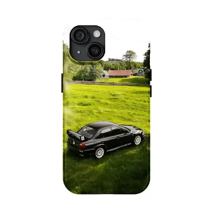Mitsubishi Lancer Evolution Black Rural Countryside
