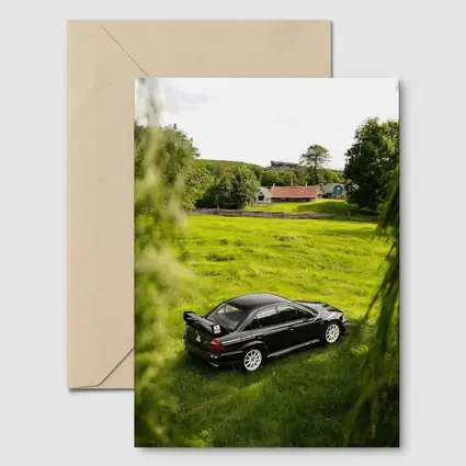 Mitsubishi Lancer Evolution Black Rural Countryside