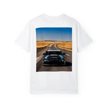 Mitsubishi Lancer Black Race Car Open Road