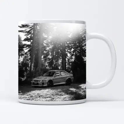 Mitsubishi Lancer Evo Black White Forest