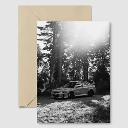 Mitsubishi Lancer Evo Black White Forest