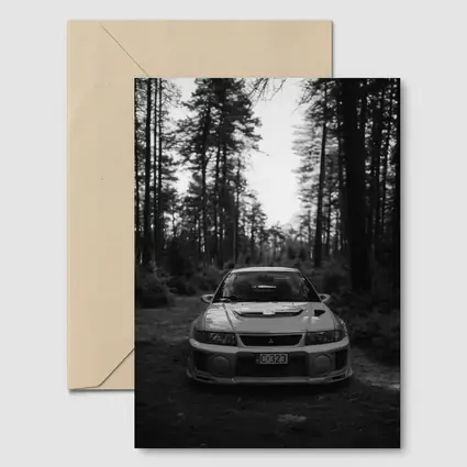 Mitsubishi Lancer Evolution Forest Black White