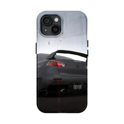 Mitsubishi Lancer Evolution Matte Gray Concrete Wall
