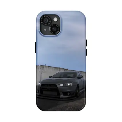 Mitsubishi Lancer Evo Matte Gray Concrete Wall