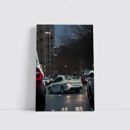 Mitsubishi Lancer Evolution City Street Night