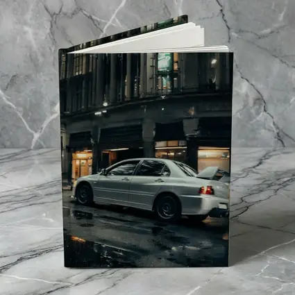 Mitsubishi Lancer Evo Rainy City Street Night