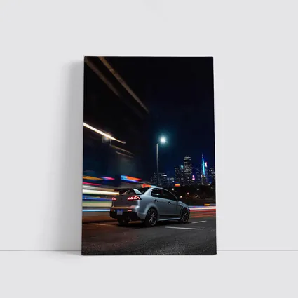 Mitsubishi Lancer Evolution City Night Drive