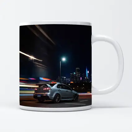 Mitsubishi Lancer Evolution City Night Drive
