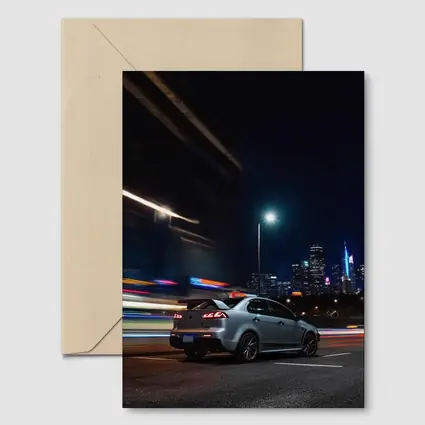 Mitsubishi Lancer Evolution City Night Drive