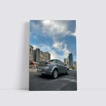 Mitsubishi Lancer Gray Sedan City Street
