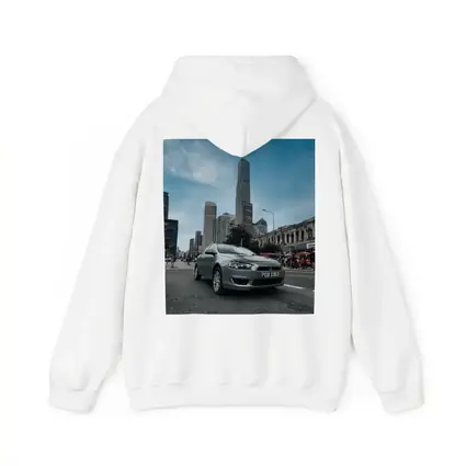 Mitsubishi Lancer Gray Car City Skyline