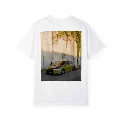 Mitsubishi Lancer Evo Olive Green Street Wall