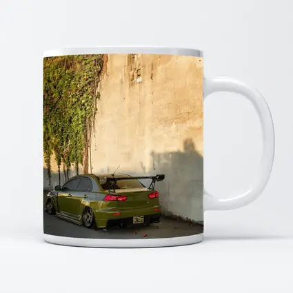 Mitsubishi Lancer Evolution Olive Green Wall