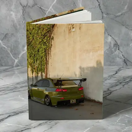 Mitsubishi Lancer Evolution Olive Green Wall