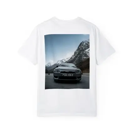 Mitsubishi Lancer Gray Car Mountain Road