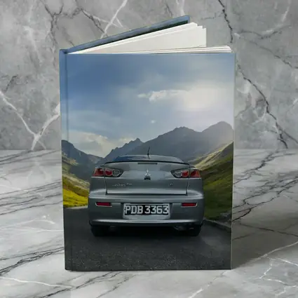 Mitsubishi Lancer Gray Car Mountain Road
