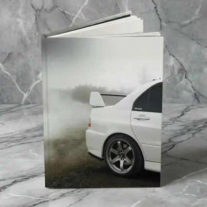 Mitsubishi Lancer Evolution White Fog Drift