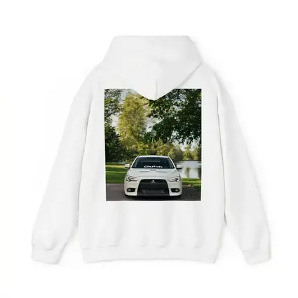 Mitsubishi Lancer Evolution White Park Setting