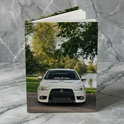 Mitsubishi Lancer Evolution White Park Setting