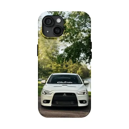 Mitsubishi Lancer Evolution White Park Setting