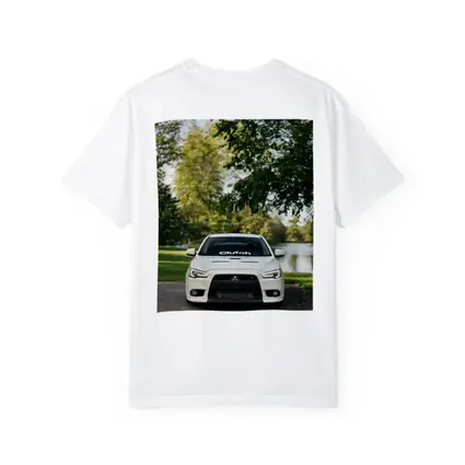 Mitsubishi Lancer Evolution White Park Setting