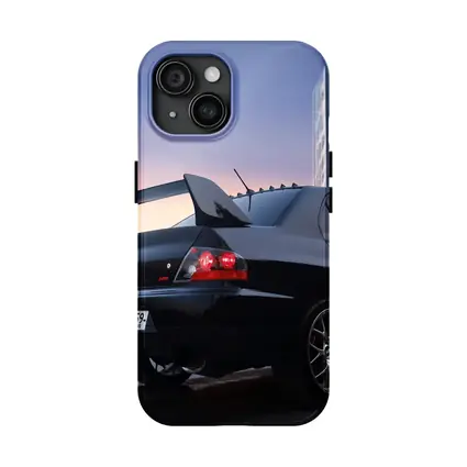 Mitsubishi Lancer Evolution Black City Sunset