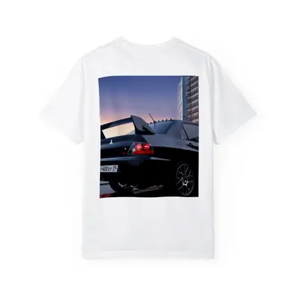 Mitsubishi Lancer Evolution Black City Sunset
