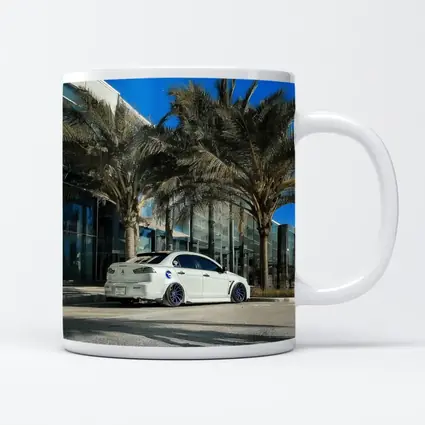 Mitsubishi Lancer Stance White Palm Tree City