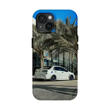 Mitsubishi Lancer Stance White Palm Tree City