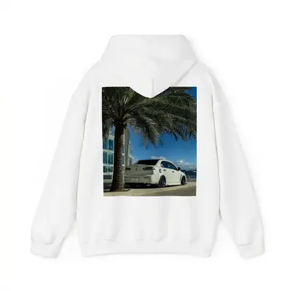 Mitsubishi Lancer White Stance City Palm Tree