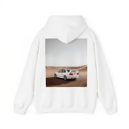Mitsubishi Lancer Evolution White Desert Dunes