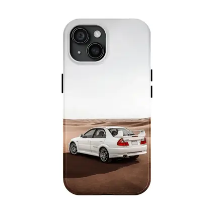 Mitsubishi Lancer Evolution White Desert Dunes