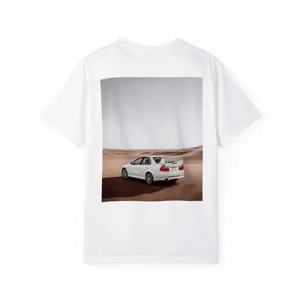 Mitsubishi Lancer Evolution White Desert Dunes