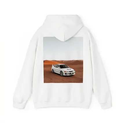 Mitsubishi Lancer Evolution White Desert Dunes