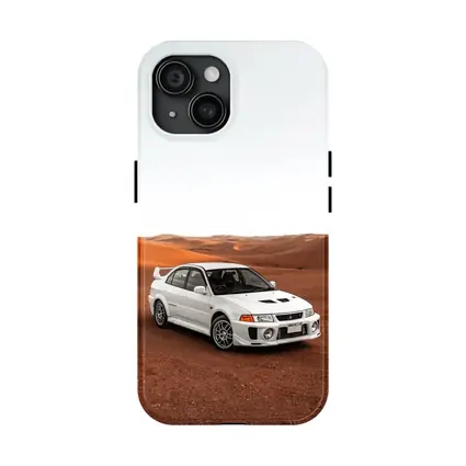 Mitsubishi Lancer Evolution White Desert Dunes