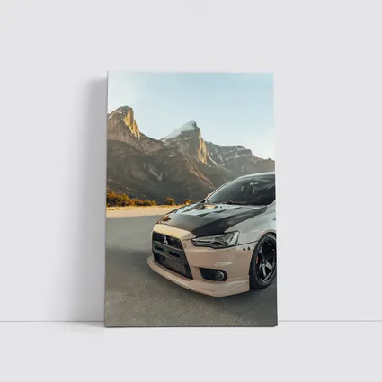 Mitsubishi Lancer Evolution Mountain Road Scene