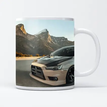 Mitsubishi Lancer Evolution Mountain Road Scene