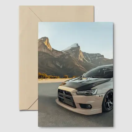 Mitsubishi Lancer Evolution Mountain Road Scene