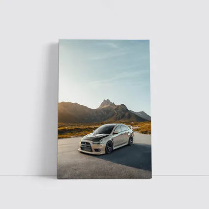 Mitsubishi Lancer Evo Mountain Road Sunset
