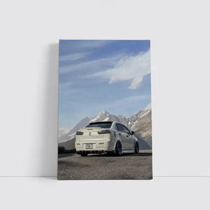 Mitsubishi Lancer Evolution White Mountain Road