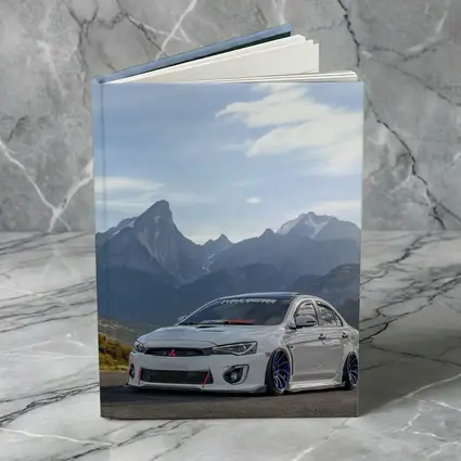 Mitsubishi Lancer Evolution Mountain Road Scene