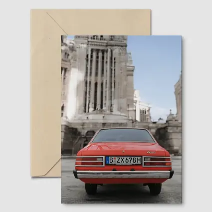 Mitsubishi Lancer Classic Red Old Town Street
