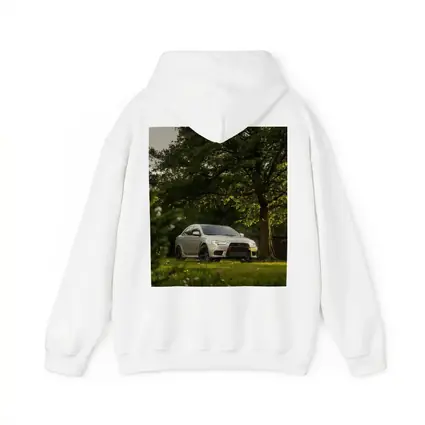 Mitsubishi Lancer Evolution Parked Under Green Trees